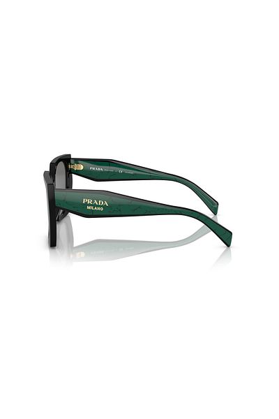 Prada Woman Rectangle Sunglasses- Pr 15ws - Lense Size:54mm - Black