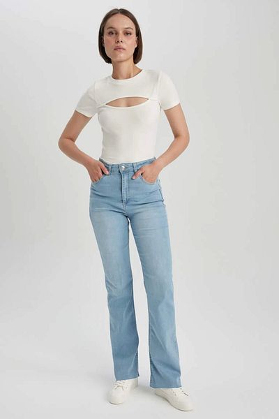 DeFacto A5153 Slit Jeans Long Pants