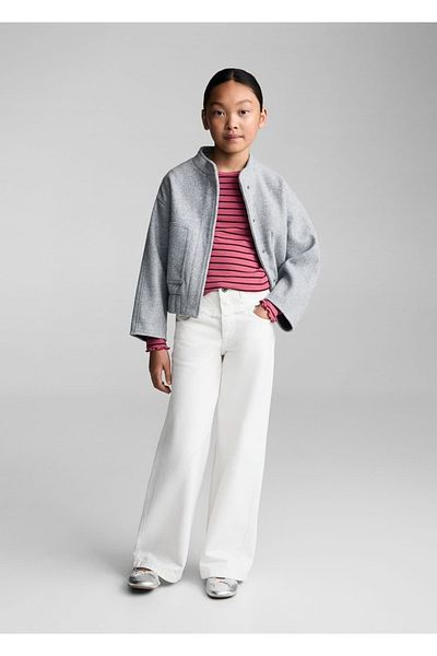 MANGO Kids Gestreiftes Langarm-T-Shirt