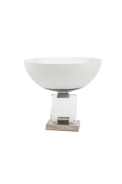 Mikasa Moor Blue White Glass Decor Bowl 36X32Cm