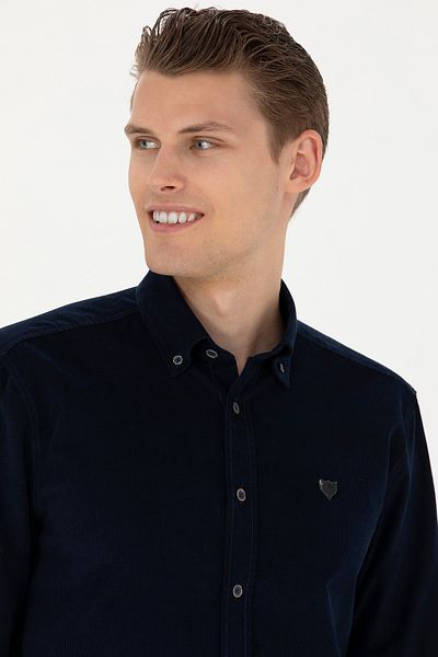 U.S. Polo Assn. Мъжка тъмносиня риза с дълъг ръкав 50272683-VR033
