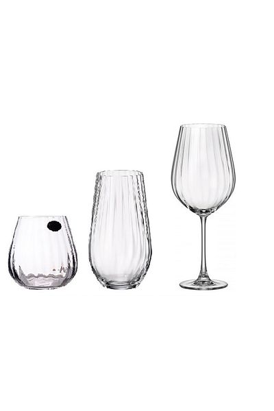 Lotus Bohemia Crystal 18 Piece Set of Glasses - Lt-021