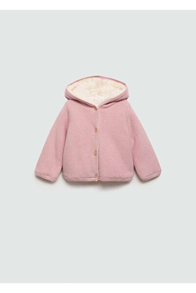 MANGO Baby Strickjacke mit Fellinnenseite