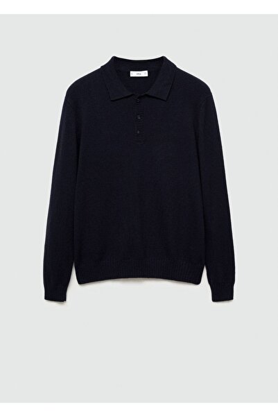 MANGO Man Wollpullover mit Polokragen