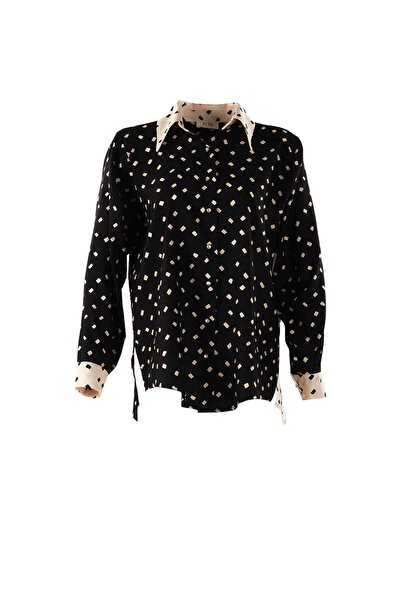 Pilea Pamuk Kumaş Çift Renkli Sırt Detaylı Oversize Gömlek - My -