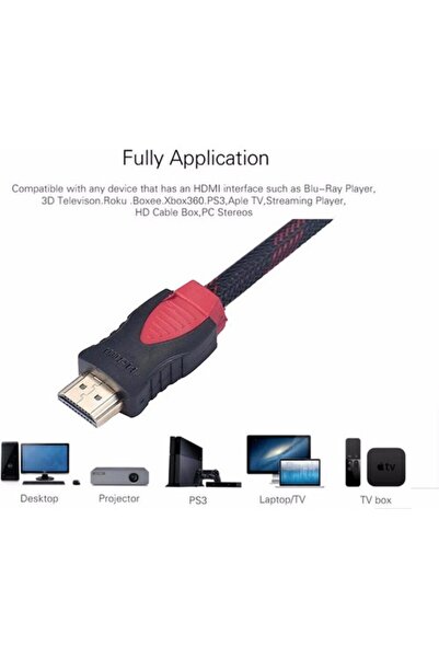 Ancheyn كابل HDMI ثلاثي الأبعاد 1.4b - طرف ذهبي، توصيل تلفزيون 3 متر 4240