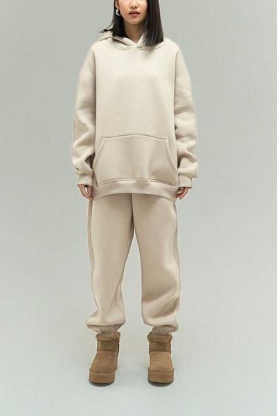 ruNadeS Γυναικείο Σετ Φούτερ Fleece Wide Fit με κουκούλα και ελαστικά πόδια - Sport