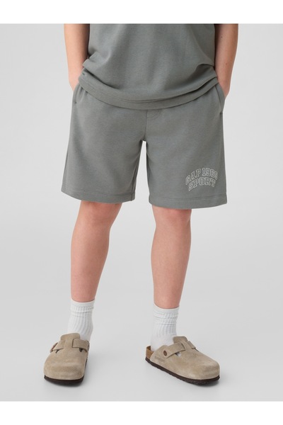 GAP Erkek Çocuk Gri Logo Sweat Şort