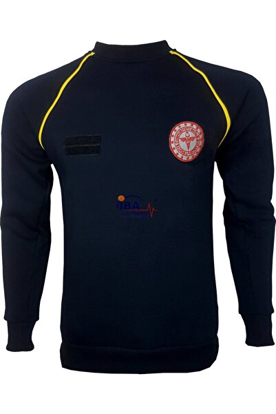 İBA MEDİKAL Acil Sağlık Uzunkollu Swithshirt  (Reglan Kol, Sıfır Yaka)