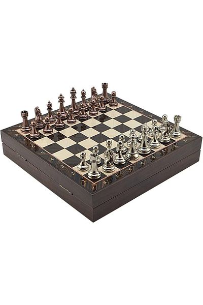 STOREMAX Jvnnastore Large Size Metal Classic Chess Tk. Antique and Walnut Patterned Storage Mdf Board (36X3