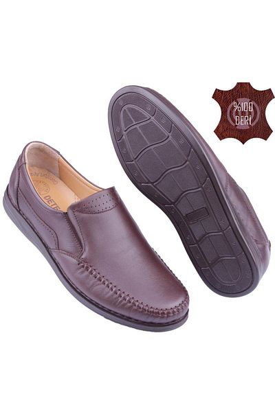 DETECTOR Men's Inner Outer Genuine Leather Full Orthopedic Extra Comfortable Daily Shoes DTC015