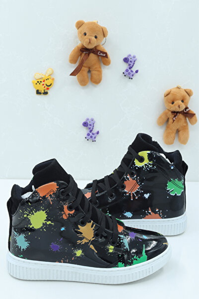 Moda Lime Unisex Sıcak Tutan Astarlı Chunky Kaymaz ve Rahat Taban  Çocuk Kışlık Bot Kışlık Çocuk Bot