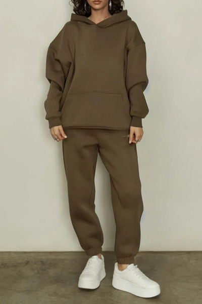 ruNadeS Σετ ποδιών Soft Fit - Γυναικεία φούτερ με στυλ περπατήματος και πόρτα