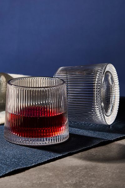 Perotti Mose Transparent 2-Piece Crystal Whiskey Soft Drink Glass Japanese Style 160ml