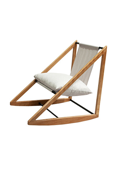 Zem Lupa Bohem Ahşap Berjer , Beyaz