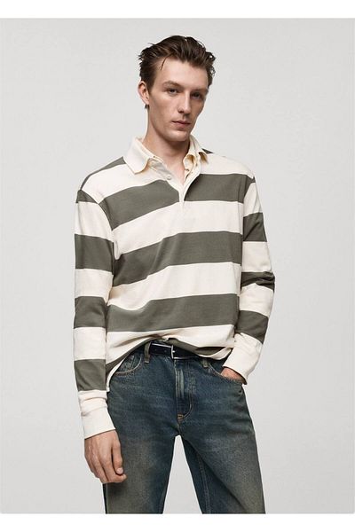MANGO Man POLO NECK TEE --