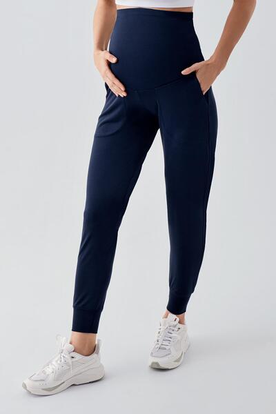 Artış Women's High Waist Pocketed Maternity Jogger Sweatpants E02