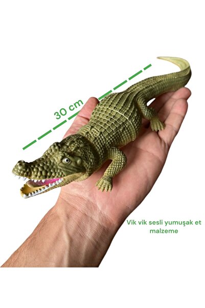 tmtoysandmore yumuşak et malzeme timsah oyuncak 30 cm uzunluk öğretici