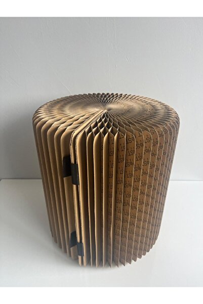 Kutudaki Fil Dekoratif Doğal Malzemeli Akordiyon Puf