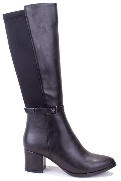 DAGOSTER DZA07-928730 Черни еластични дамски боти с класически ток