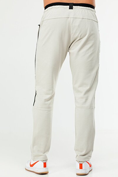 speedlife Ecru Regular 100% Cotton Straight Leg Men's Tracksuit Bottom Xd0403