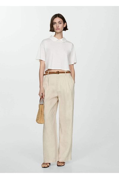 MANGO Woman Tricou cu guler pentru bebeluși