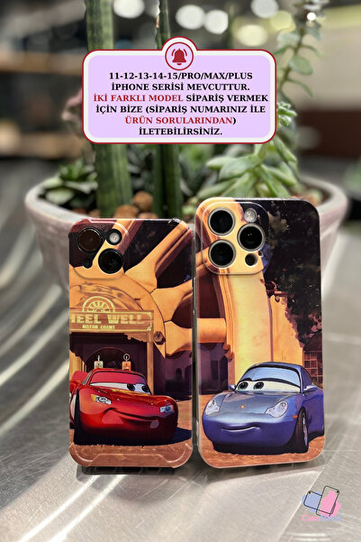 CaseMood İphone 14 Pro Max Uyumlu McQueen Ve Sally Telefon Sevgili Çift Kılıf...