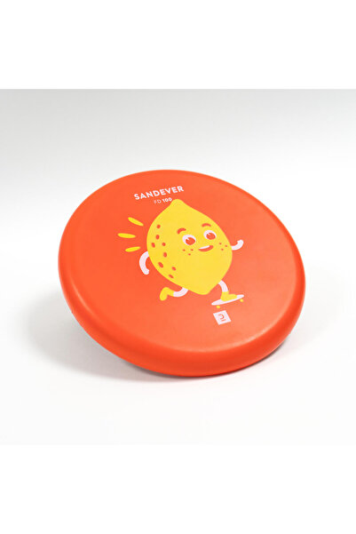 Decathlon أوليان فريسبي - نمط أحمر/ليموني - ناعم