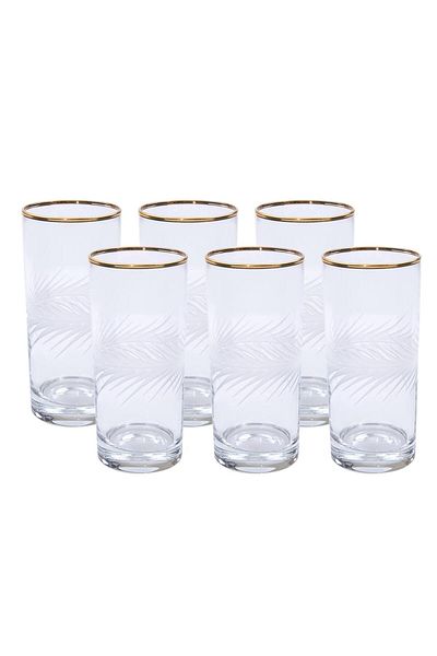 Canba Sandy Boutique 6-Piece Soft Drink Glass Gold
