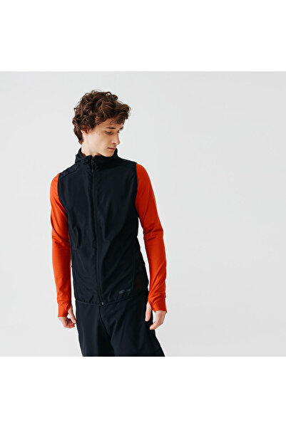 Decathlon Ανδρικό παλτό για τρέξιμο Kiprun Run 100 - Μαύρο