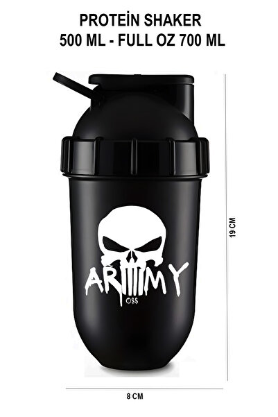 GAZELMANYA Protein Shaker Karıştırıcı Sporcu Shaker Antreman Shaker 500 ml Sporcu Suluğu Suluk Futbolcu Suluğu