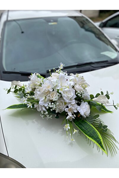Z&B FLOWERS Gelin Araba Süsü Masa Çiçeği Dekor Çiçeği Araba Çiçeği Organizasy...