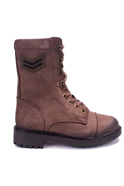 Hammer Jack 10218354   Brown Color Orthopedic Flat Heeled Women's Leather Boots