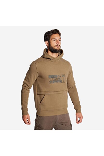 Decathlon Ανδρικό φούτερ Solognac με κουκούλα - Κυνήγι και παρατήρηση της φύσης - Μπεζ - 500 λογότυπο