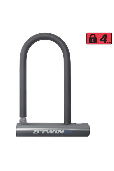Decathlon 500 Gray U Bicycle Lock