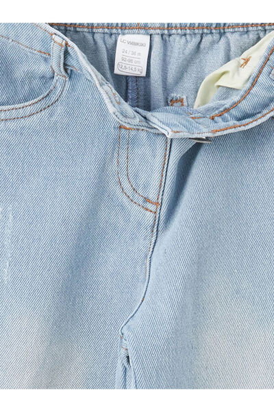 LC Waikiki Indigo Elastic Waist Basic Baby Girl Jean Pants
