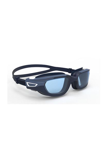 Decathlon Spirit - نظارات سباحة كبيرة الحجم باللونين الأزرق/الأبيض