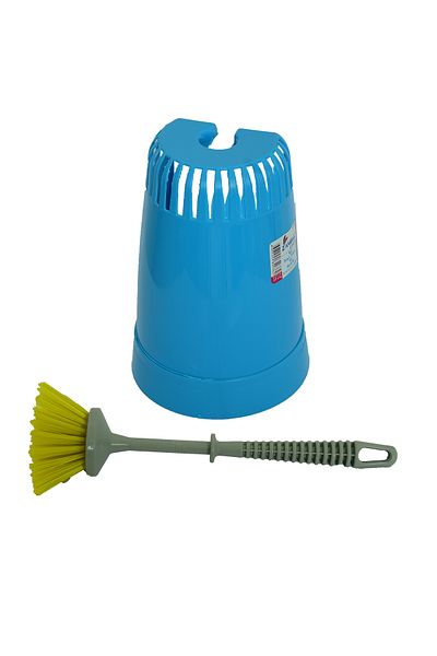 LokmanAVM Plastic Housed WC Toilet Brush Set Mixed Color ZP-136