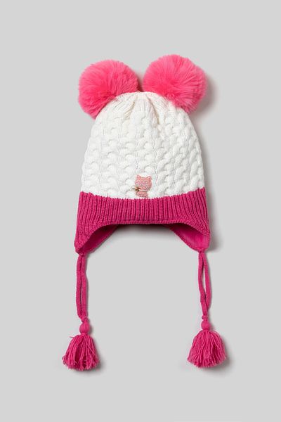 Krazber Girl's Scarf Beret and Gloves Set |   Fuchsia - Pink