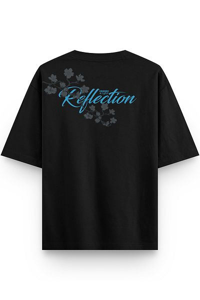 Overoz Μπλουζάκι Reflection Flower Back Semi Oversize 1204