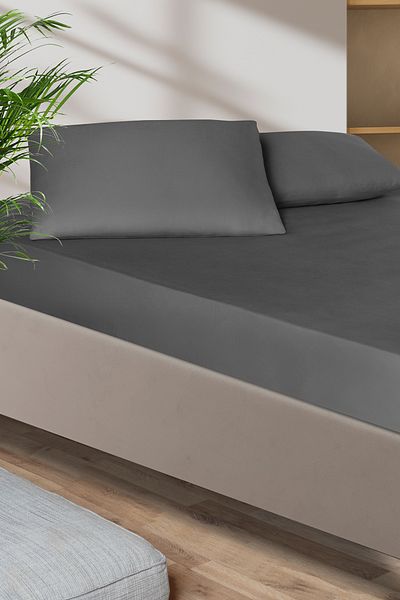 Pierre Cardin ملاءة سرير مطاطية من الساتان القطني 120x200
