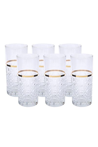 Canba Paris Boutique 6-Piece Soft Drink Glass Gold