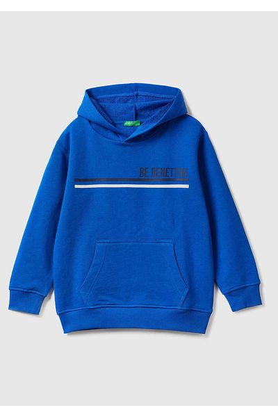 Benetton Blue Boy's Kangaroo Sweatshirt