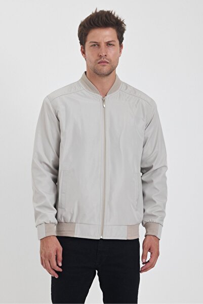 TREND KOMBİN Men's Seasonal Coat - Stone Color