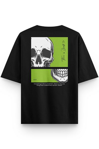 Overoz Μπλουζάκι Skull Skull Back Semi Oversize 1208