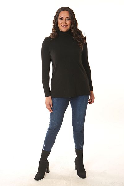 Trend42plus Turtleneck Black Knitwear