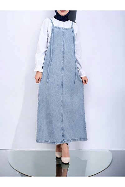 Modamorfo جيليه جينز بحزام رفيع - أزرق فاتح