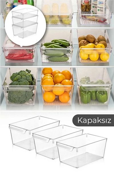 Hilamingo Home 3 Pieces Medium Size Refrigerator Organizer