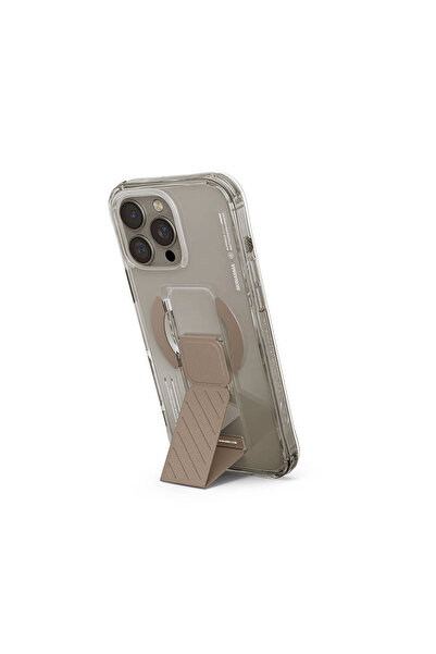 Skinarma iPhone 16 Pro Max Uyumlu Kılıf Magsafe Şarj Özellikli Teknoloji Desenli Standlı Skinarma Axon Gold