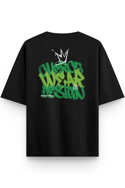 Overoz Graffiti Graffiti Πίσω Ημι-Υπερμεγέθη T-shirt
